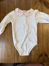 Vintage Baby Oshkosh B  gosh Peter Pan Collar Bodysuit One Piece Floral 3-6 Month