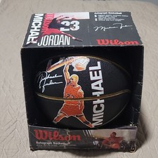 Wilson Michael Jordan Autograph Basketball Black Synthetic Leather Autograph
