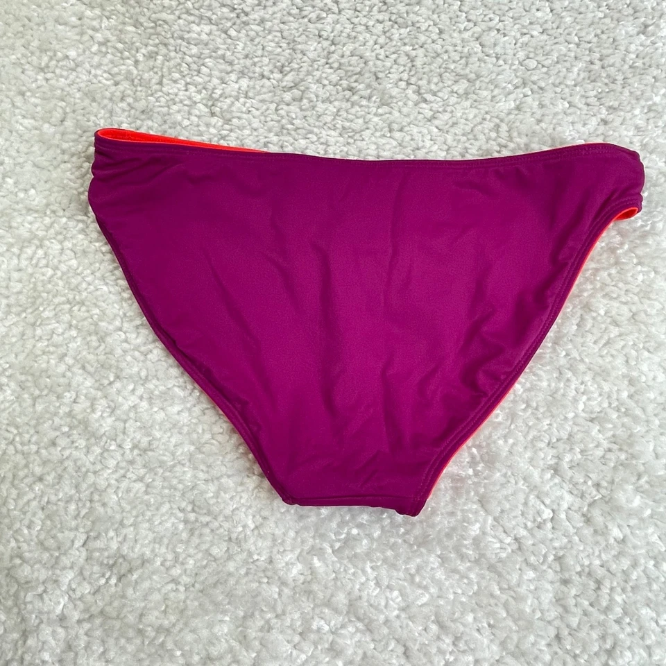 Parte inferior de natación reversible Athleta Makaha púrpura/naranja rojo para mujer mediana Foto 4 de 4