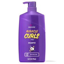 Aussie Miracle Curls Shampoo for Curly Hair 26.2 Fl Oz (Pack of 1), Purple 0.49 per fl oz