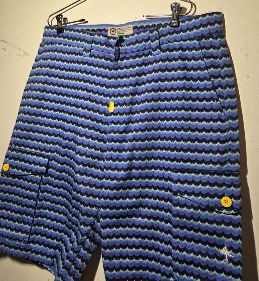 vintage LRG Stripe Shorts Lifted Research Group 90s Y2K USA Streetwear Logo 36 - Image 2 of 4