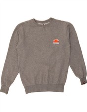 ELLESSE Womens Oversized Sweatshirt Jumper UK 8 Small Grey Cotton DW52