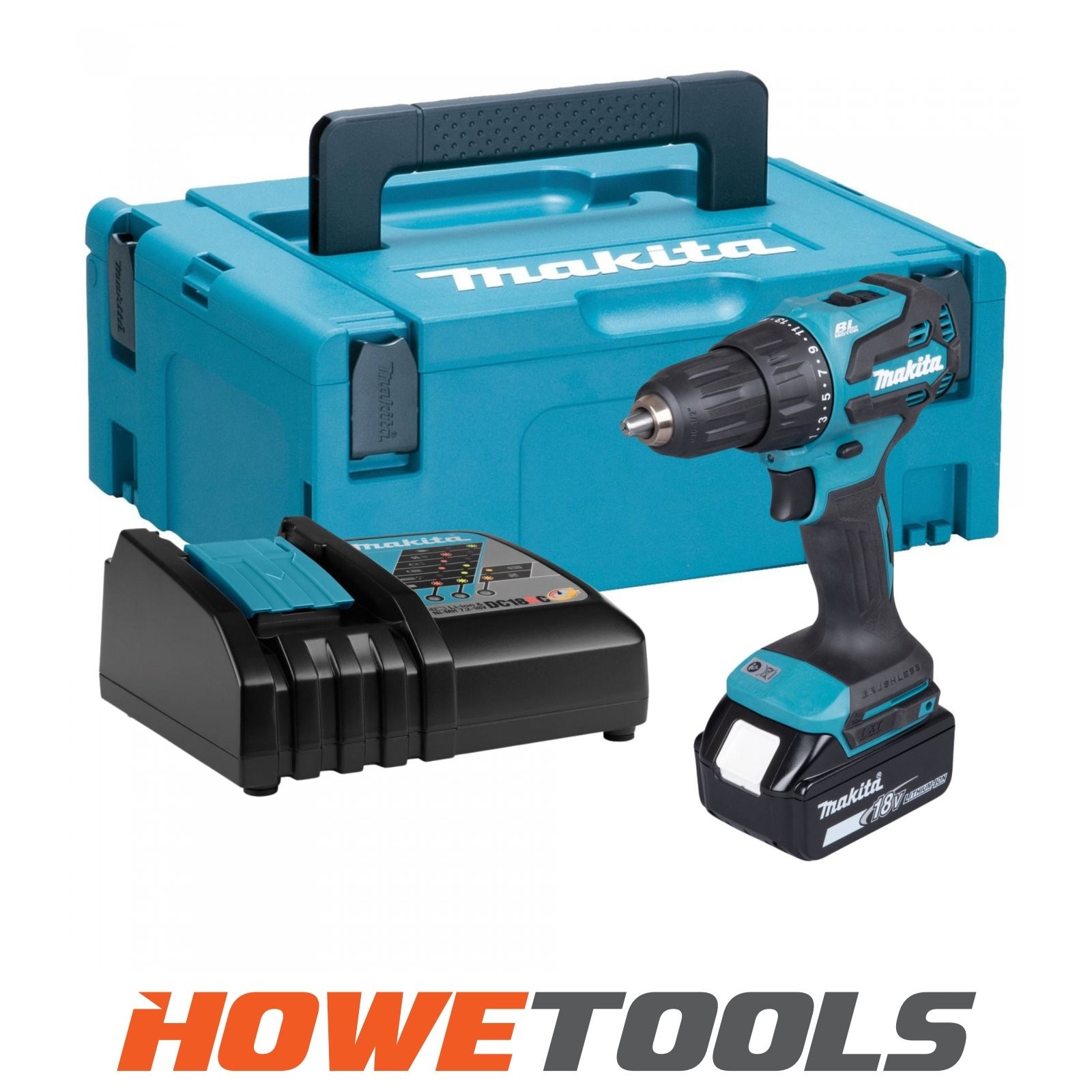MAKITA DHP490RT1J 18v Combi drill 13mm keyless chuck