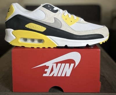 Size 9.5 - Nike Air Max 90 Lightning Yellow White Smoke Grey DM0029-111 Men's