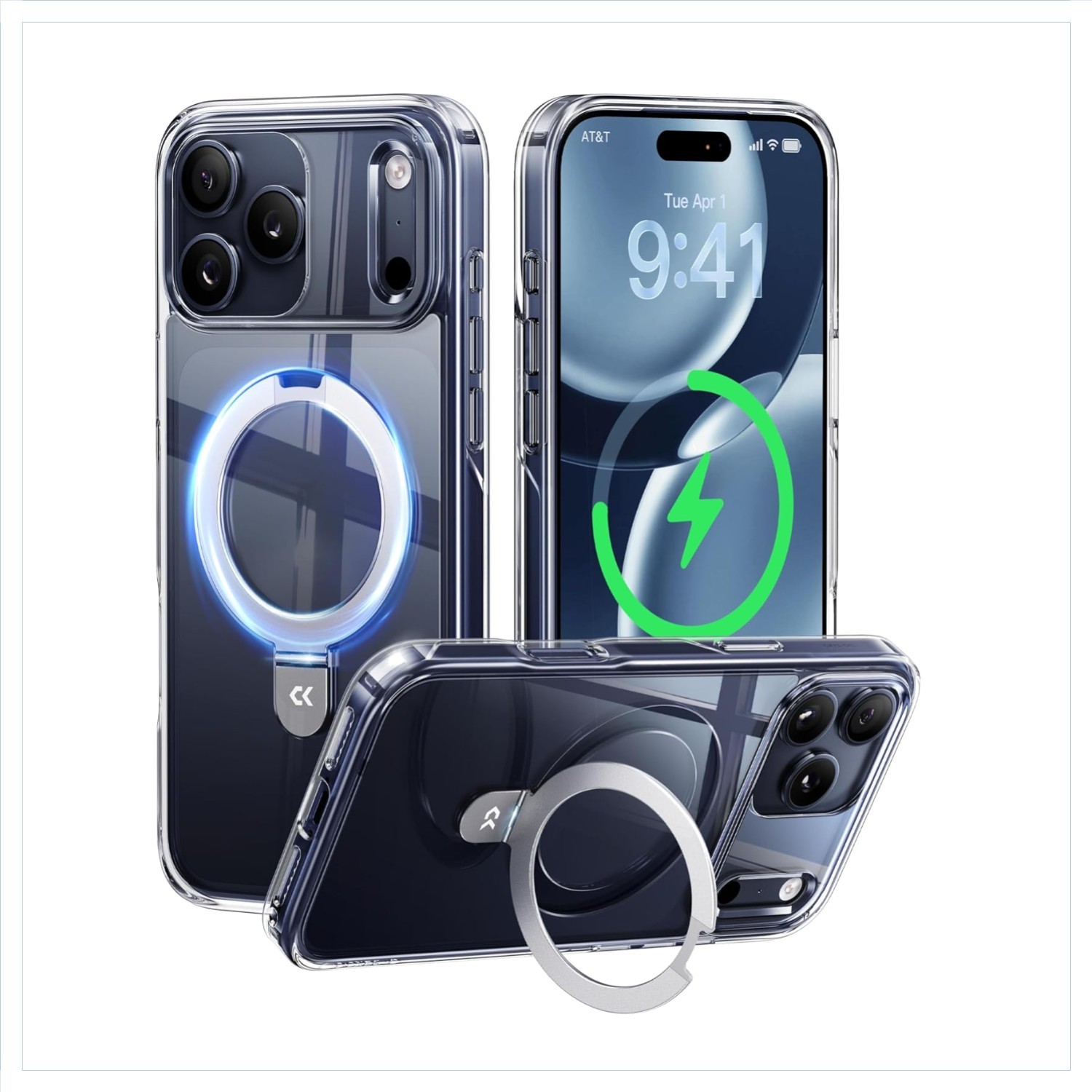 iPhone 17 Pro Max Hülle MagSafe Stoßfest Kameraschutz Magstand transparent