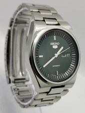 Vtg 1980 Seiko 5 Automatic Arabic Day Date 6309-611A Steel Bracelet Gents Watch