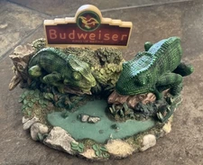 Budweiser Beer Lizards Louie and Frank Chameleons Figurine 1998 Anheuser-Busch