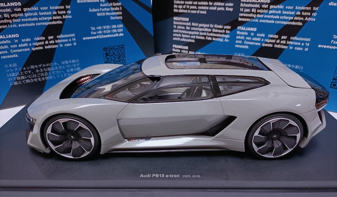 ミニカー Autocult 1/43 - AUDI - PB18 E-TRON 2018 Autocult 1:18 PB18 e-tron 2018 pure electric supercar concept car