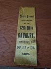 12th Ohio Calvary Third Annual Reunion Sept. 12th & 13th 1888. Near Perfect Cond