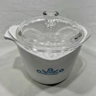 Vintage Corning Ware Blue Cornflower Sauce Maker P-55-B 1 Quart w/ Pyrex Lid
