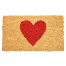 Madison Heart Doormat Red, 17" x 29" 