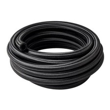 6AN Fuel Line, AN6 Braided Fuel Hose Nylon CPE 20FT 6AN 20FT Black