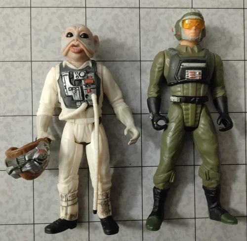 Star Wars 3.75" Figure Lot: POTF ROTJ Rebel Pilots - Ten Numb & A-Wing Pilot
