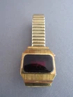 VINTAGE TIMEX H CELL GOLD TONE FLEX BAND DIGITAL WRISTWATCH