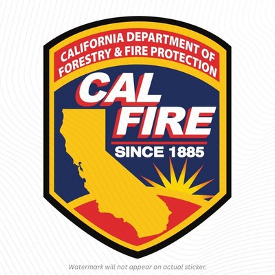 3  CAL FIRE Sticker Decal California Los Angeles LA CA LAFD Firefighter Forestry