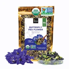 INCAS 100% USDA Organic Butterfly Pea Flower 8.82 oz Ounce (Pack of 1) 