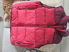 Kids Red/Burgundy Quilted Puffer Vest Zip Front Stand-Up Collar Pockets
