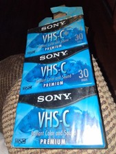 Sony VHS-C Premium 3-Pack Tapes SP 30 Minute TC-30VHGL