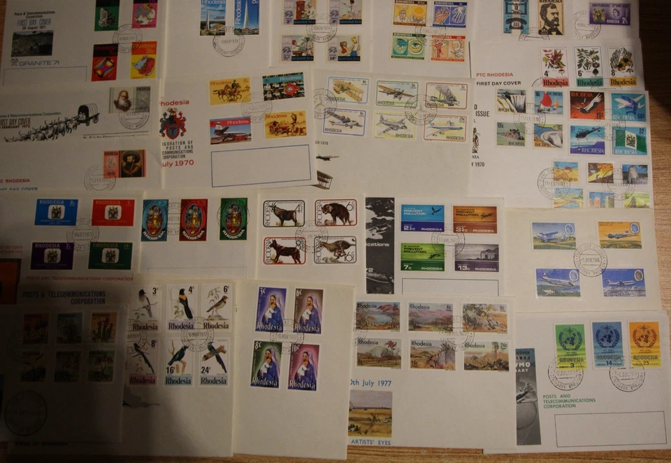 NICE LOT OF 23 DIFFERENT ZIMBABWE FDC's ISSUED  1980 - 1985 WITH VALUES TO $2 - Image 3 of 4