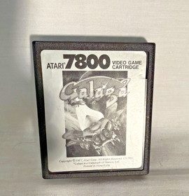 ATARI 7800 VIDEO GAME CARTRIDGE GALAGA PROSYSTEM 1987 UNTESTED