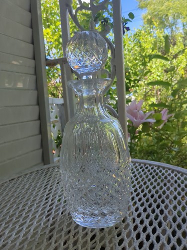 large crystal decanter vintage glass