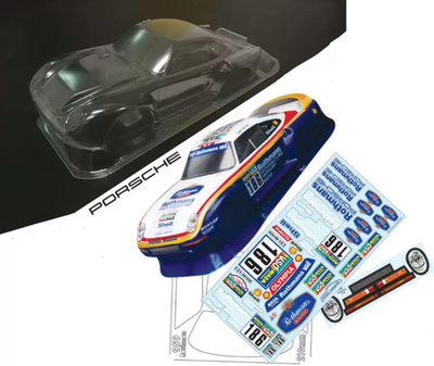 Porsche 959 Rothmans ラジコン ボディ 1:10 RC Clear Lexan Body Shell Porsche 959 Rothmans Suits Tamiya M