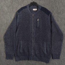 Parish Nation Sweater Mens 4XL Blue Full Zip ...