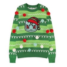 Pokemon Sweatshirt Christmas Jumper Bulbasaur Size Medium 
