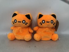 Tasty Peach Studios Kinetic Orange Meowchi Palm Pals Plush Toy Aurora 5" 2pk