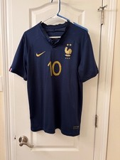 NIKE Kylian Mbappe #10 FFF France Soccer Jersey Shirt - Men Sz LARGE - EXCELLENT