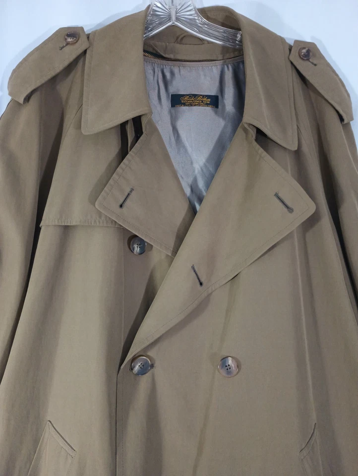 Brooks Brothers 2XL Тренч лужа окрашенный вкладыш пряжка кнопка молнии быстрая доставка - Изображение 2 из 4