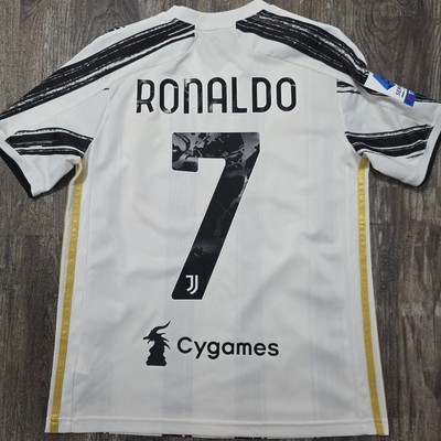 2021 Adidas Juventus Home Soccer Jersey Cristiano Ronaldo Kids L