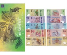 Fiji Set 5 In Folder Matching Unc 5 10 20 50 100 Dollars 2026 2025 New Polymer