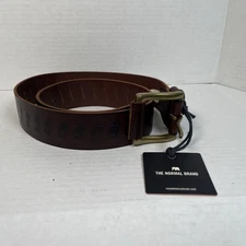 The Normal Brand Mens Brown Leather Belt Size 30 New Western Distressed