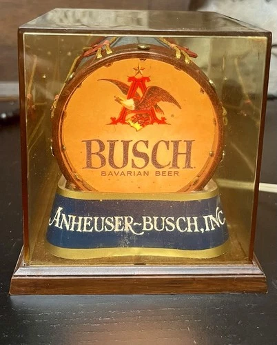 Vintage Anheuser Busch Beer Cash Register Sign Display Drum Eagle Breweriana Bar