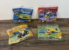 Complete Set Of 4 Kellogg's Lego Stunt Club Sealed Packs Glider Blaster Jumper