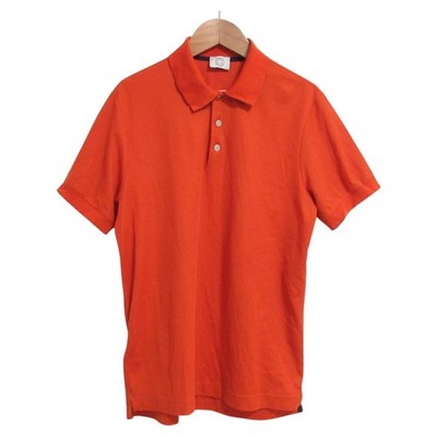 HERMES Hermes Sellier Button Stretch Piqué Polo Shirt Size M