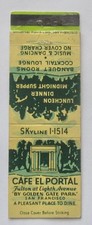 CAFE EL PORTAL, FULTON AT EIGHT AVE., SAN FRANCISCO, CA  MATCHBOOK COVER