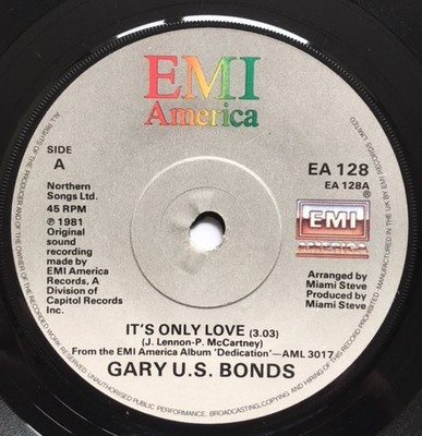 Gary U.S. Bonds - It's Only Love - Used Vinyl Record 7 - 95 - D1450z