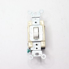 Leviton Toggle Switch Ivory Metal 1-Pole 20A-120V/277V