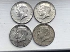 1964 Kennedy Half Dollar, lot of 4, 90% Silver