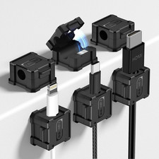 6 Pack Magnetic Cable Clips Cable Smooth Adjustable Cord Holder,Under Desk Cab