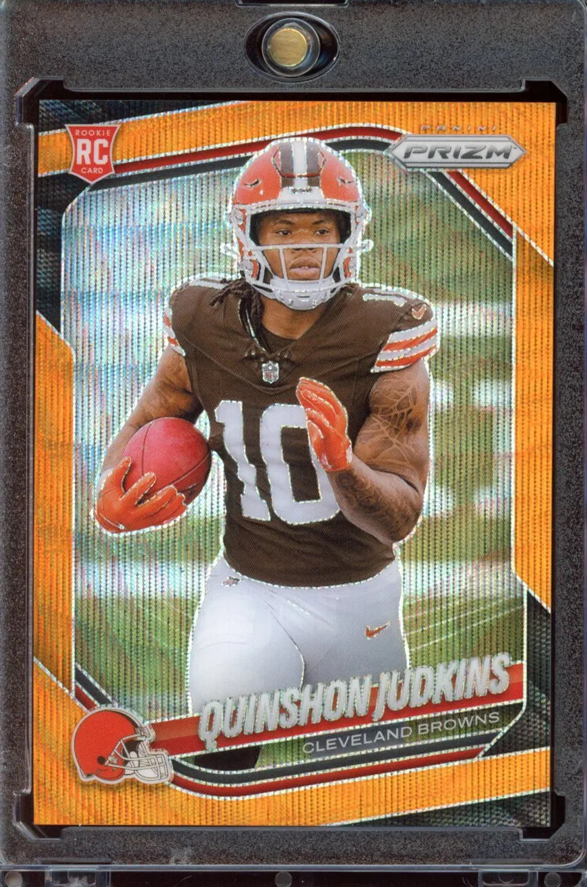 2025 Panini Prizm Quinshon Judkins Orange Wave Rookie /65 #313