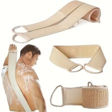 Exfoliating Body Scrubber Bath Sponge Dead Skin Remover Shower Washcloth Strap