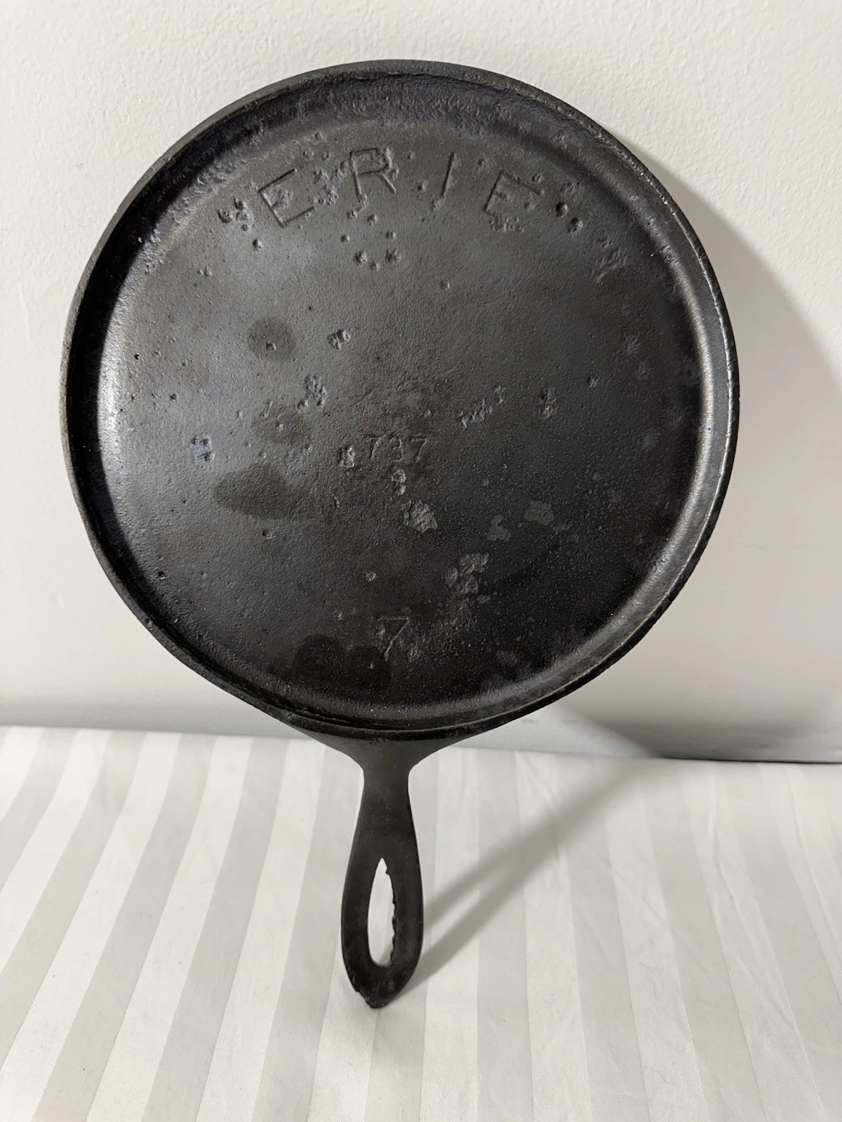 Pre Griswold Erie 737 Cast Iron Griddle Pan Skillet Style Griddle