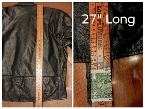 Vintage Heavy Duty Leather Biker Jacket XL Baltimore Maryland Leather Inc. 5lbs - Bild 4 von 16