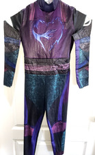 boys PURPLE BLACK HALLOWEEN COSTUME JUMPSUIT PRETEND PLAY size 5/6 39 inch long