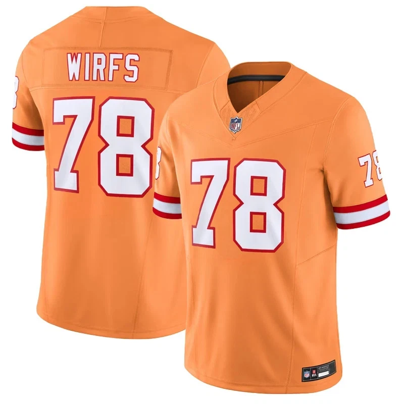 NWT Men's Buccaneers 2025 Orange Retro Game Jersey