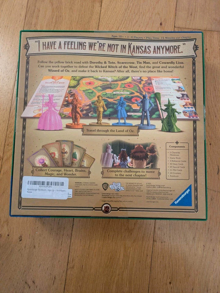 The Wizard of Oz Adventure Board Game Book Family Strategy Ravensburger - Image 2 of 4
