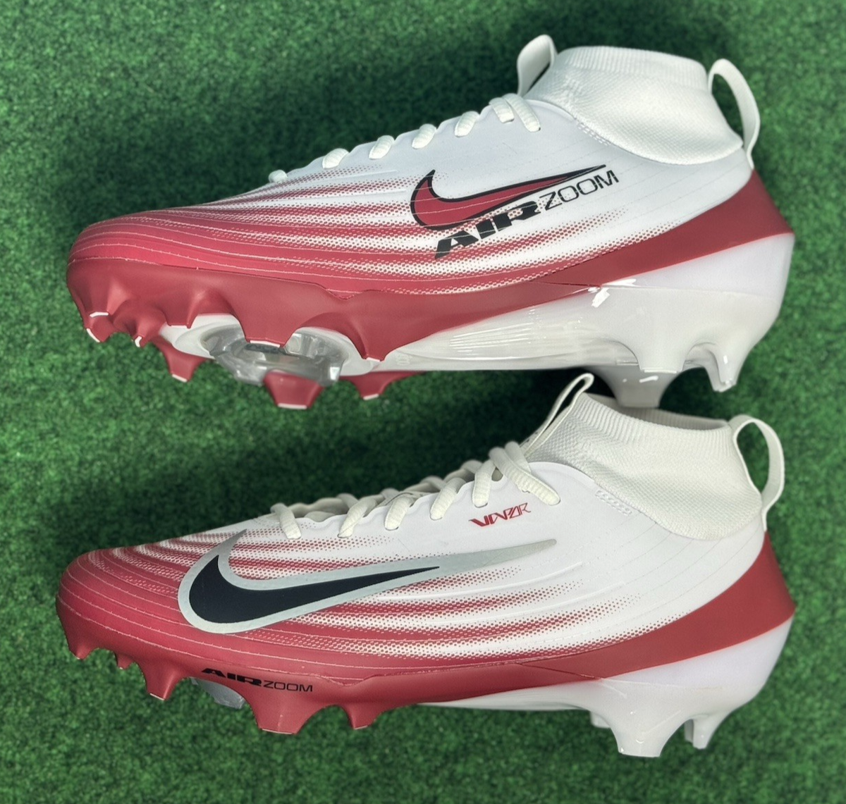 Nike Air Zoom Vapor Pro 1 Mens Football Cleats Size 8.5 White Crimson HM8850-102 Nike Zoom Air Vapor Pro 1 Football Cleats | Mercari main image 2